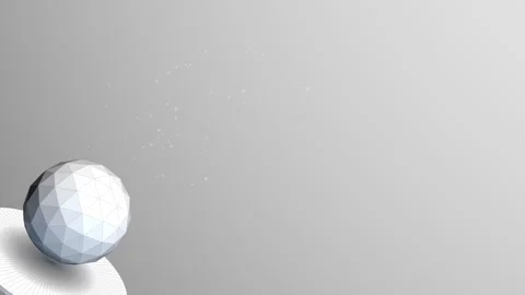 Seamless loop of a minimalist 3D sphere on a neutral grey background Stock Footage 345144250
