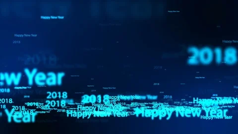 Seamless loop, motion background, 2018 Happy New Year background. Stock Footage 79268379