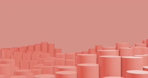 Seamless loop motion of cylinders. Stock Footage 137301037