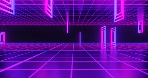 Seamless loop motion of futuristic neon background. Stock Footage 136070211