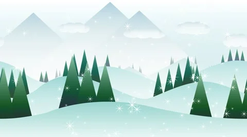 Seamless loop of mountains in winter Stock Footage 68262469