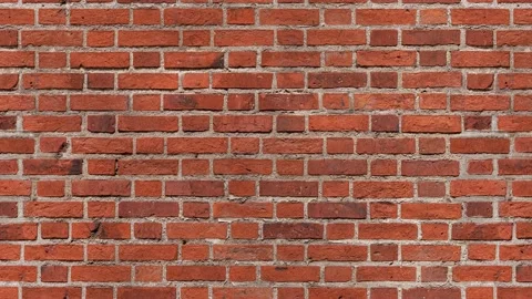 Seamless loop movement of brickwall with old bricks Stock Footage 147393865