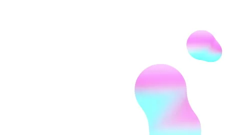 Seamless loop moving fluid spheres merging with copy space and white background Stock Footage 206488625