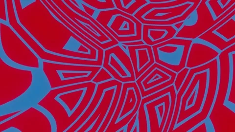 Seamless loop Moving random wave texture. Psychedelic wavy animated abstract Video stock 255761360