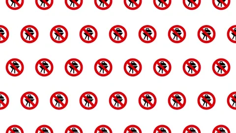 Seamless loop pattern of BBQ icons with no symbol on a white background. Video stock 279520791