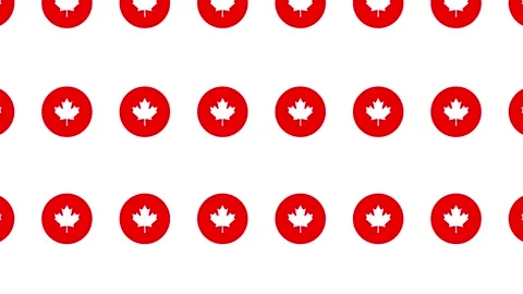 A seamless loop pattern of circle maple icon on a white background Stockbeeldmateriaal 286755013