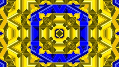 Seamless Loop Of Pattern Embossed 3D Kaleidoscope Abstract Background Stock Footage 199707256