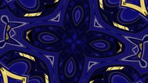 Seamless Loop Of Pattern Embossed 3D Kaleidoscope Abstract Background Stock Footage 199716965