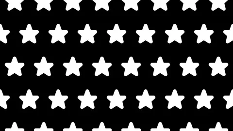 Seamless loop pattern of hand star icons on a black background Stock Footage 318857265