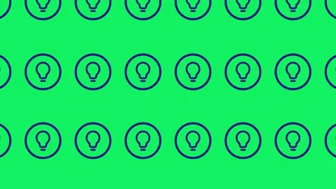 A seamless loop pattern of navy light bulbs on a green screen Stock Footage 284905602