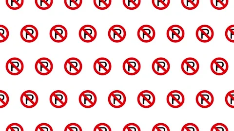 Seamless loop pattern of Parking icons on a white background 스톡 동영상 291594862