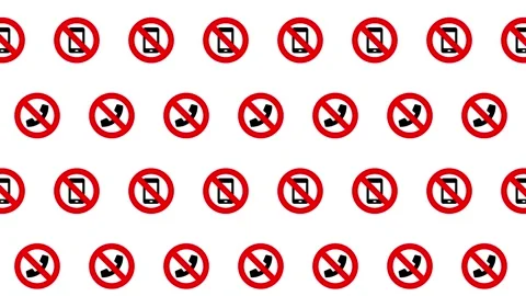 Seamless loop pattern of Phone calls icons with no symbol on a white background Video stock 283144923