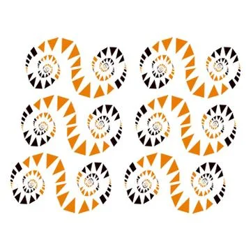 Seamless loop pattern shell Illustrazione stock