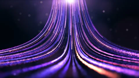Seamless loop pink purple motion glow light trail with particles background. Stock Footage 205552299