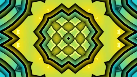 Seamless Loop of Pop Art Pattern Embossed 3D Kaleidoscope Background 스톡 동영상 197731279