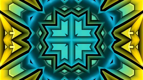 Seamless Loop of Pop Art Pattern Embossed 3D Kaleidoscope Background Stock Footage 197731284