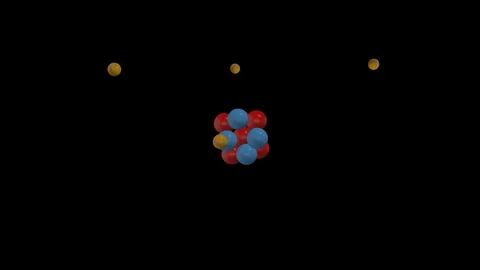 Seamless loop of protons, neutrons and electrons of a boron atom Stock Footage 107862811
