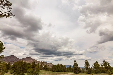 Seamless loop of racing clouds gathering for afternoon thunderstorm Stock Footage 115203195