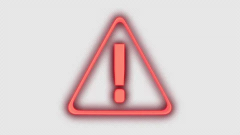 Seamless Loop Red Hazard Icon Spinning Animation Transparent 4K Stock Footage 333838769