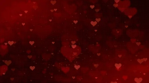 Seamless Loop Red Valentine Day Flowing Hearts Background Video stock 85421878