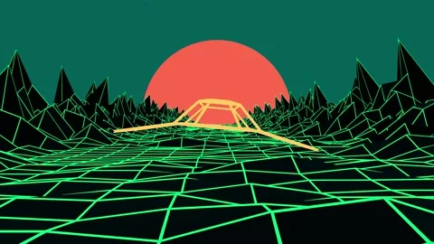 Seamless loop retro 1980s animation with... | Stock Video | Pond5