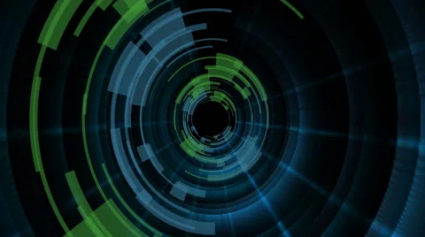 Seamless loop of a rotating hi-tech tunnel. Stock Footage 49864513