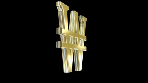Seamless loop of rotating Korean Won currency symbol Video stock 106288588