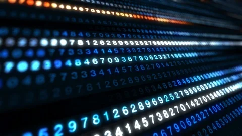 Seamless loop of rows of decimal digits going upward 스톡 동영상 94062079