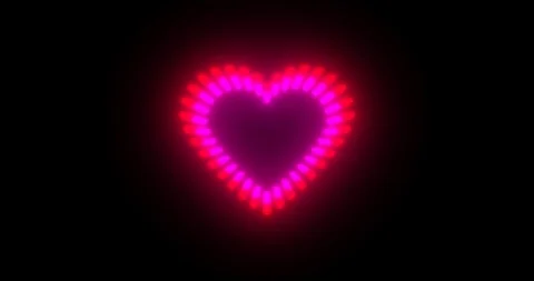 Seamless loop sci-fi futuristic VJ tunnel from hearts in heart symbol shape Stock Footage 123886940