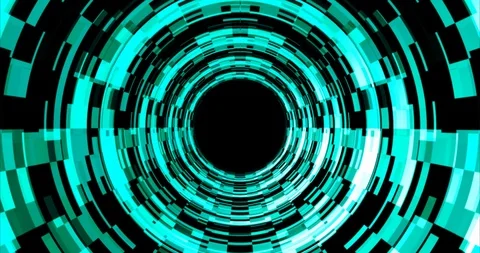 Seamless loop sci-fi futuristic VJ tunnel in blue tones. Stock Footage 123887007