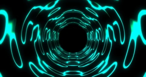 Seamless loop sci-fi futuristic enegry VJ tunnel in blue tones. Stock Footage 123887055