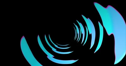 Seamless loop sci-fi futuristic VJ tunnel with liquid in blue tones. Stock Footage 123887220