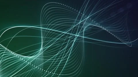 Seamless loop screensaver with abstract structure of glowing lines Stock Footage 277650459