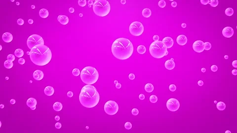 Seamless loop screensaver with floating up soft pink bubbles Stock Footage 274123121