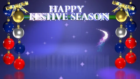 Seamless loop Seasons Greetings Stock Footage 121095376