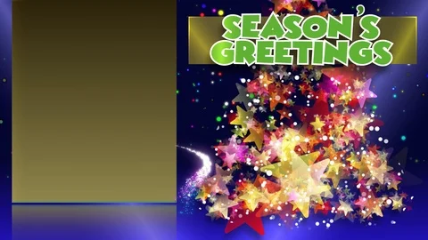 Seamless loop Seasons Greetings green Stock Footage 121095323
