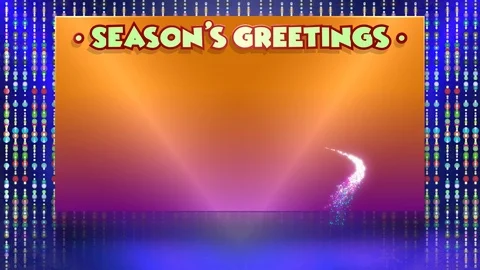 Seamless loop Seasons Greetings strings Stockbeeldmateriaal 121095353