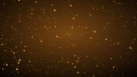 Seamless Loop with Shimmering Stars and Golden Dust with Bokeh Stock Footage 340840452