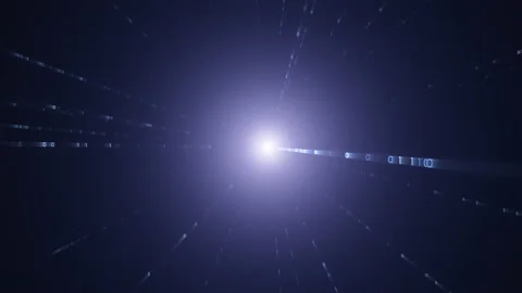 Seamless loop shinig binary numbers rotation background Stock Footage 229764402