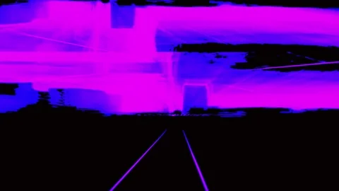 Seamless loop six seconds office buildings train ride Stock Footage 82592615