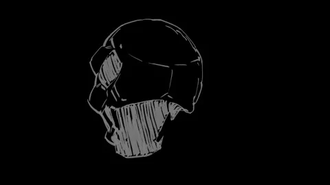 Seamless loop of Skull Stock Footage 345630049