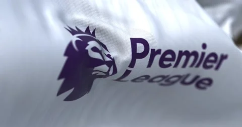 Seamless loop in slow motion of english Premier League flag waving 库存影片 237692551
