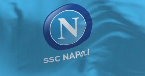Seamless loop in slow motion of Napoli football team waving Video stock 239457354