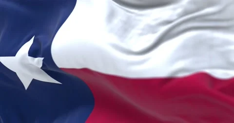 Seamless loop in slow motion of Texas state flag fluttering in the wind 库存影片 239421375