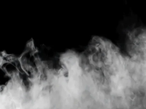 Seamless loop of smoke slowly floating through space against black Stock Footage