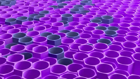 Seamless Loop of Smooth Moving Hexagons Stock Footage 309530776