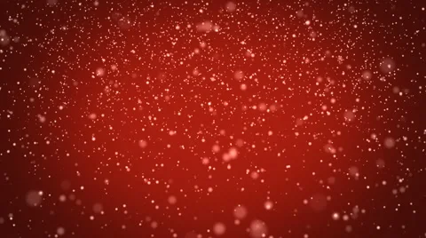 Seamless loop snowfall on red background Stock Footage 887652