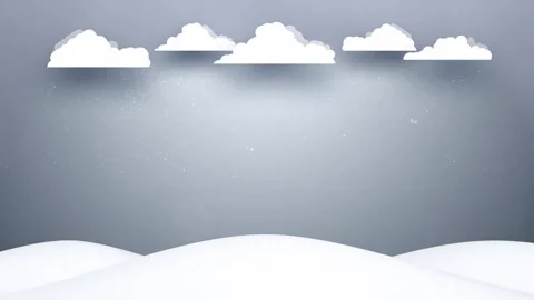 Seamless loop snowy landscape with clouds background Stock Footage 324200938