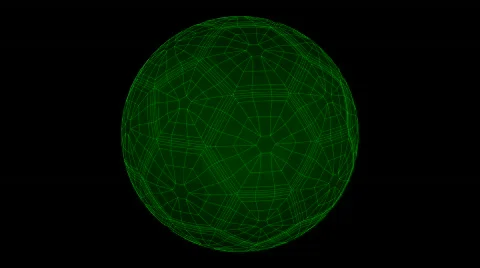 Seamless loop Soccer Ball Wireframe Xray Stock Footage 851861