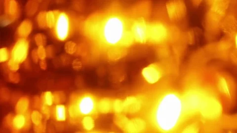 Seamless loop of soft focused orange LED lights blinking Stock Footage